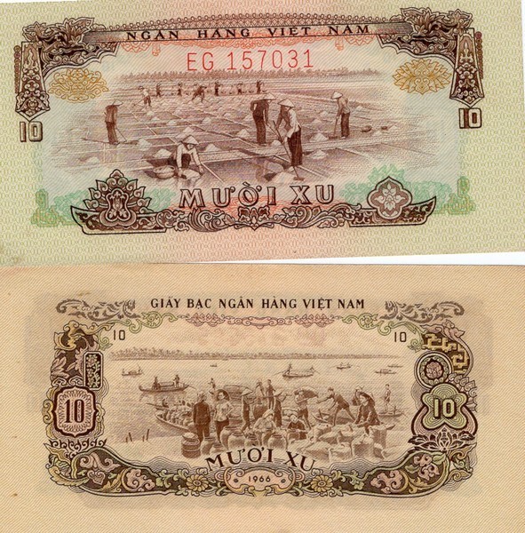 Южный Вьетнам Банкнота 10 cу 1966 ​ UNC