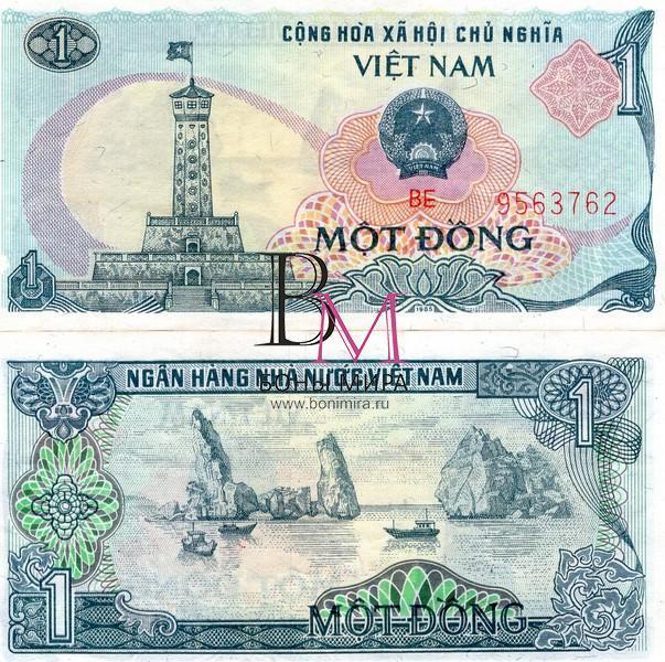 Вьетнам Банкнота 1 дон1985 UNC/aUNC