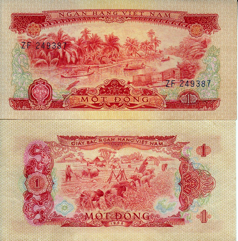 Южный Вьетнам Банкнота 1 дон1966 (1975) ​ EF/aUNC