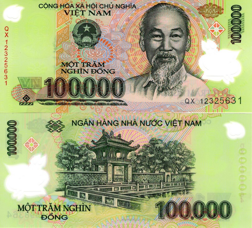 Вьетнам Банкнота 100000 донгов 2012 UNC 