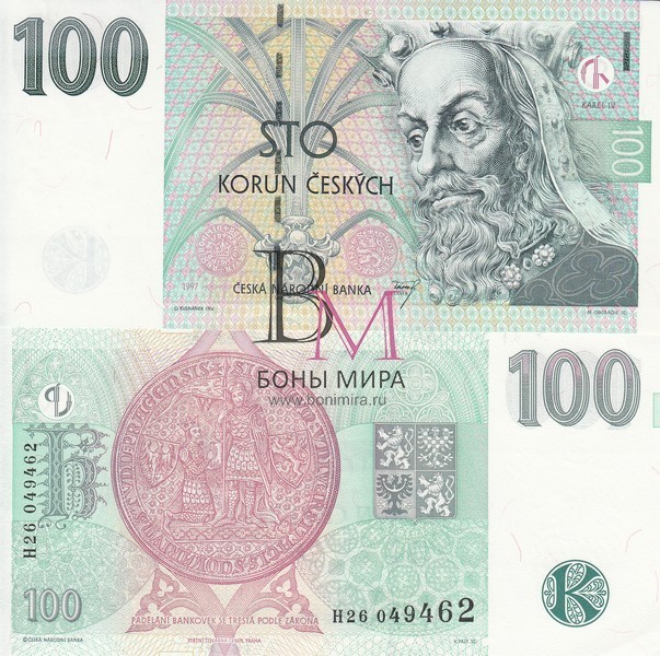 Чехия Банкнота 100 крон 1997 UNC