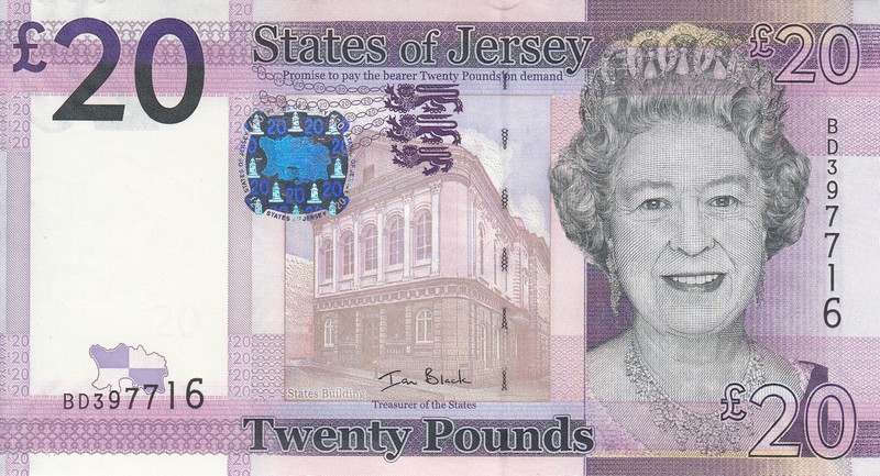 Джерси Банкнота 20 фунтов 2010 UNC