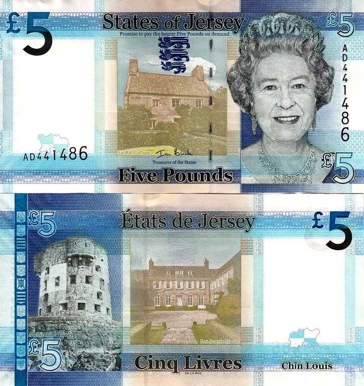 Джерси Банкнота 5 фунтов 2010 P33