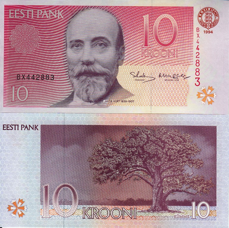 Эстония Банкнота 10 кроны 1994 UNC  