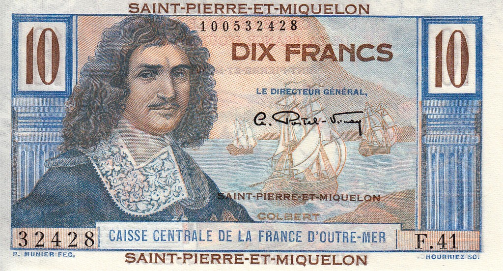 Сан Пьер и Микелон (Франция) Банкнота 10 франков 1950  UNC P23 