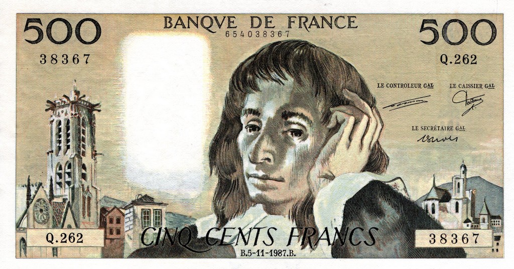 Франция Банкнота 500 франк 1987 UNC 