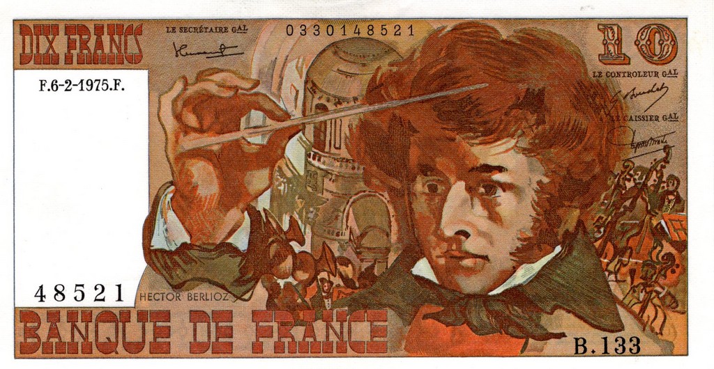 Франция Банкнота 10 франков 1975  UNC 