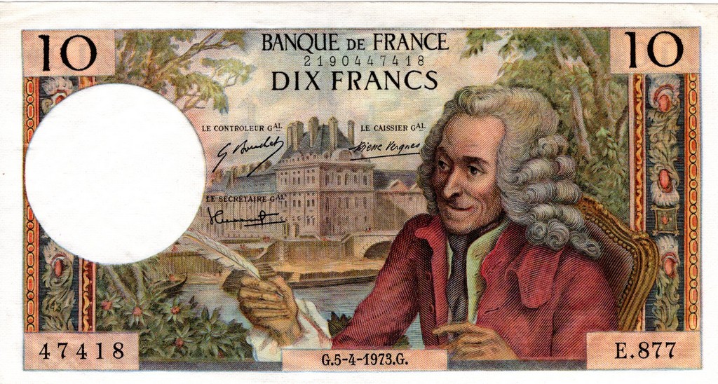 Франция Банкнота 10 франков 1973  aUNC 