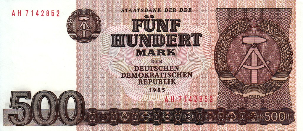 Германия (ГДР) Банкнота 500 марок 1985 UNC P33