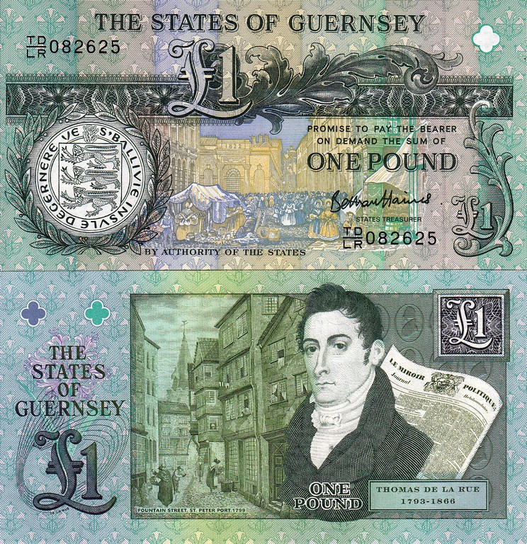 Гернси Банкнота 1 фунт 2013 UNC P62