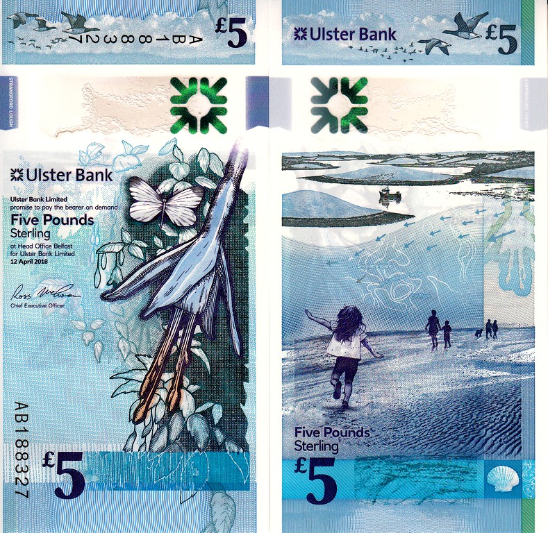 Северная Ирландия Банкнота 5 фунтов 2018 UNC 