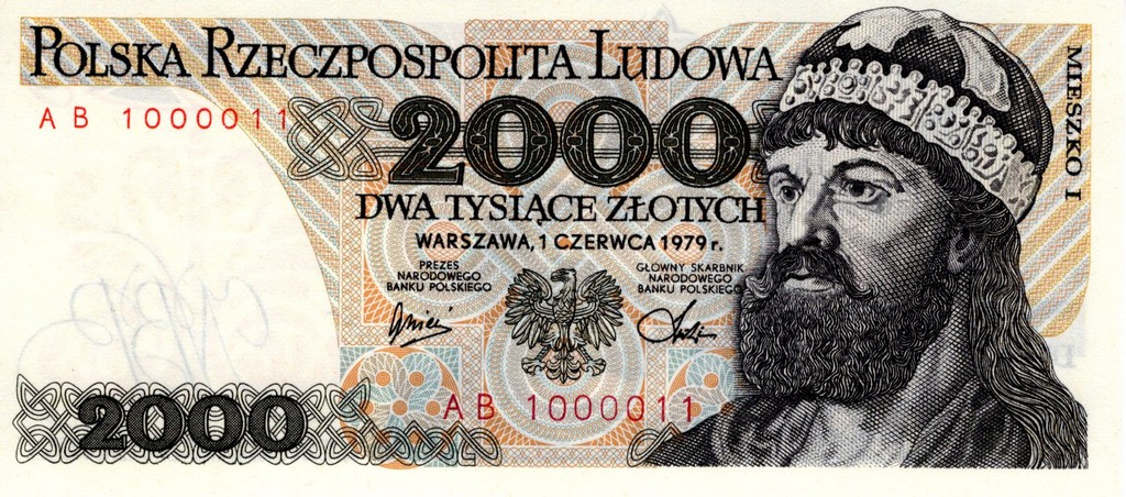 Польша Банкнота 2000 злотых 1979 UNC 
