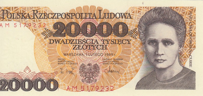 Польша Банкнота 20000 злотых 1989 UNC