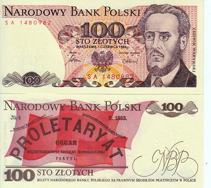 Польша Банкнота 100 злотых 1986 UNC