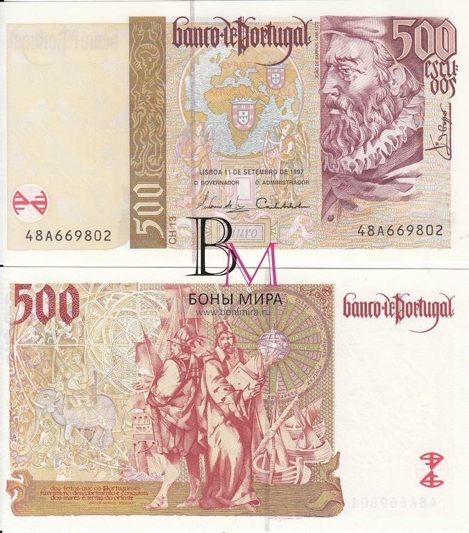 Португалия Банкнота 500 эскудо 1997 - 2000 UNC