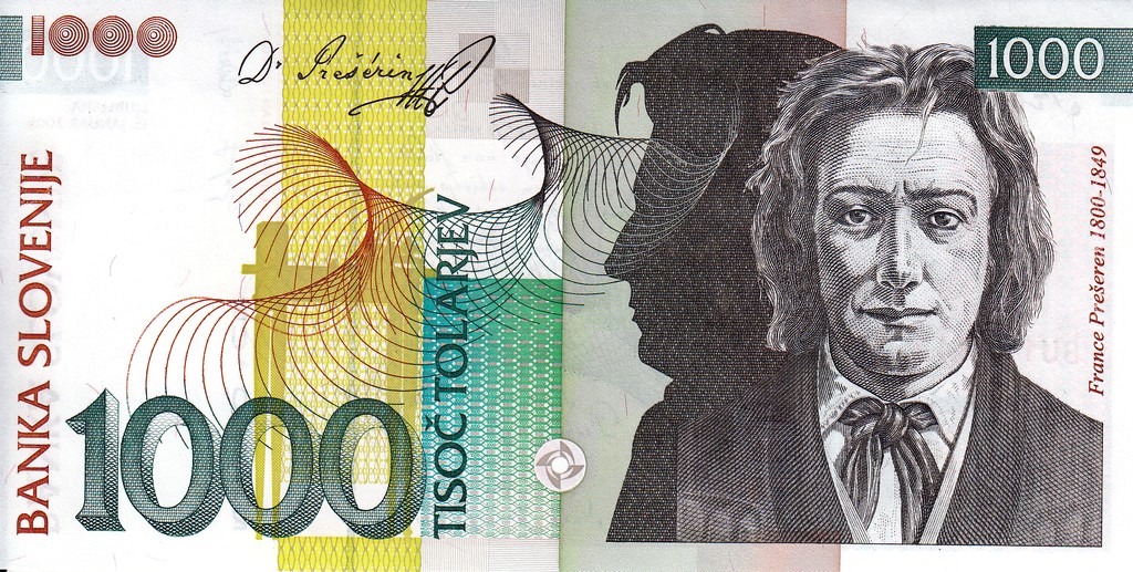 Словения Банкнота 1000 толаров 2005 UNC 