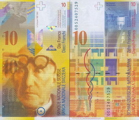 Швейцария Банкнота 10 франков 2000-10 UNC