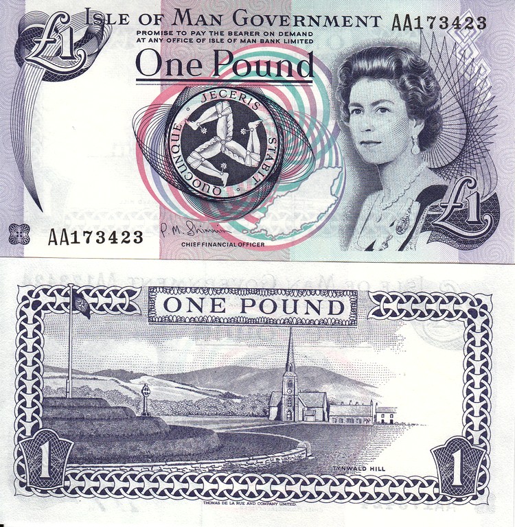 Остров Мэн Банкнота 1 фунт 2009  Серия АА