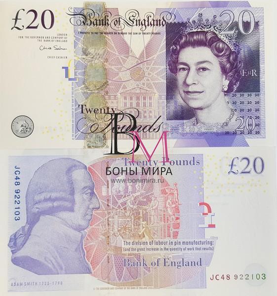Великобритания Банкнота 20 фунтов 2006 UNC 