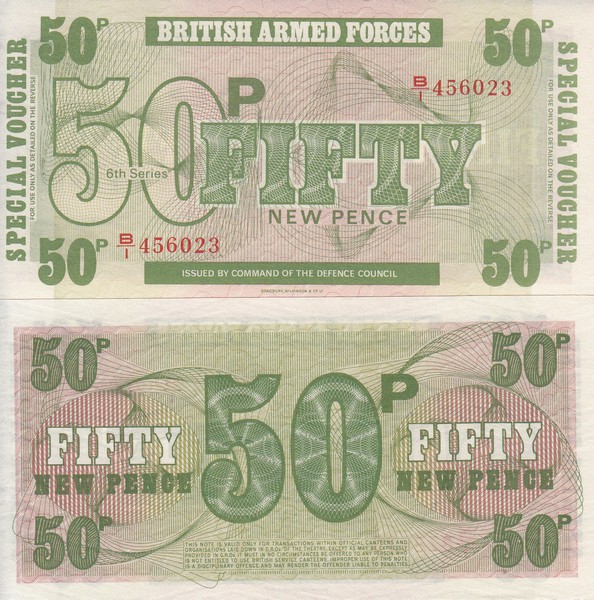 Великобритания Банкнота 50 пенсов 1972 UNC
