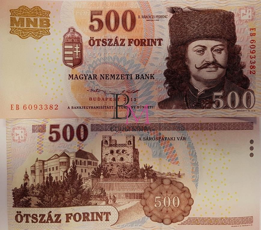 Венгрия Банкнота 500 форинтов 2013 UNC