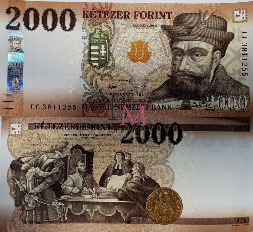 Венгрия Банкнота 2000 форинтов 2016 UNC