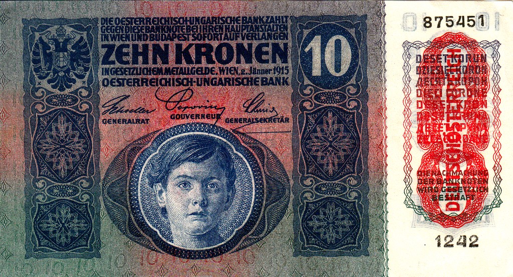 Венгрия Банкнота 10 крон 1915 UNC