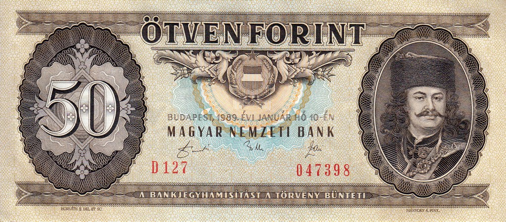 Венгрия Банкнота 50 форинтов 1965 - 89 UNC P170