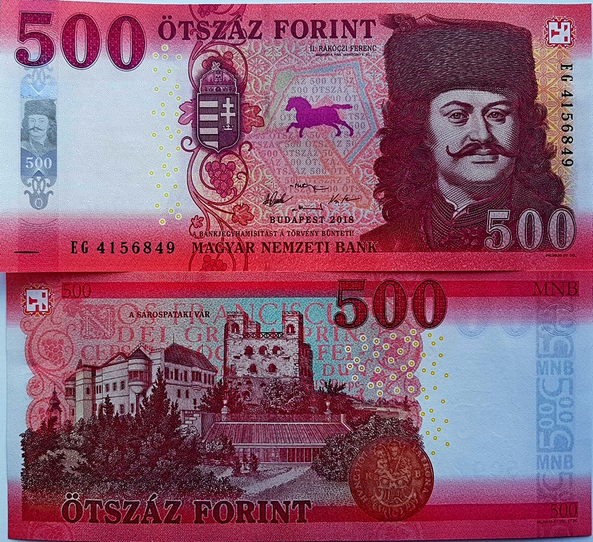 Венгрия Банкнота 500 форинтов 2018 UNC