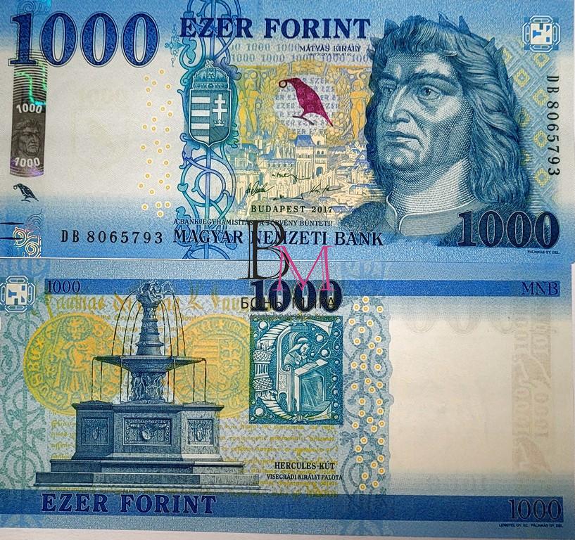 Венгрия Банкнота 1000 форинтов 2017 UNC