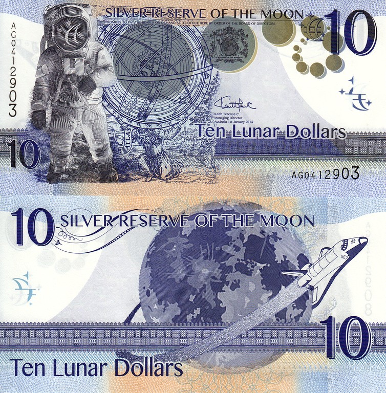Австралия Банкнота 10 Lunar долларов 2014 UNC