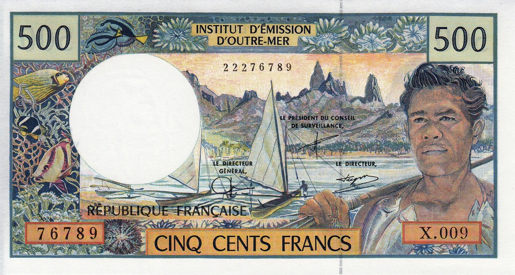 Французские Тихоокеанские Территории. 500 франков 2002 UNC P1d Подпись 8