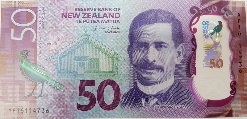 Новая Зеландия Банкнота 50 долларов 2016 UNC Полимерная