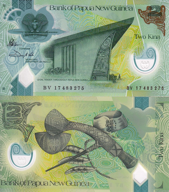Папуа Новая Гвинея Банкнота  2 кина 2017 UNC