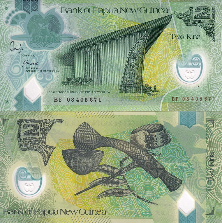 Папуа Новая Гвинея Банкнота  2 кина 2008 UNC