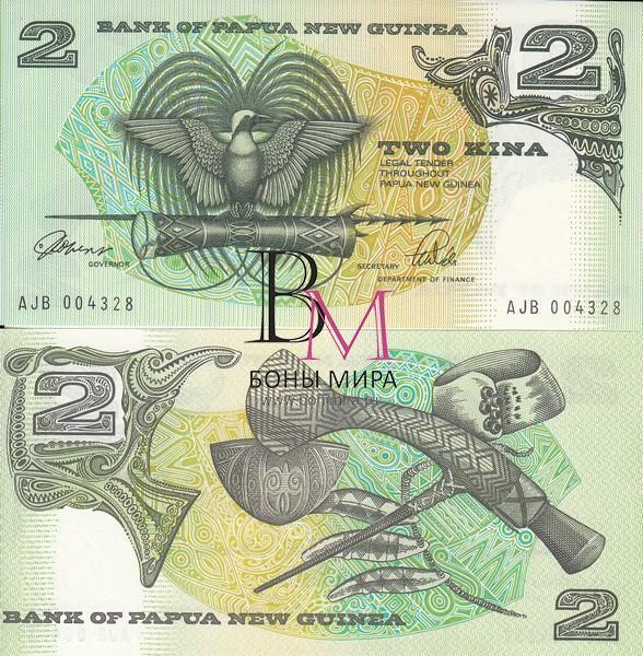 Папуа Новая Гвинея Банкнота 2 кина 1981 UNC Подпись 5с