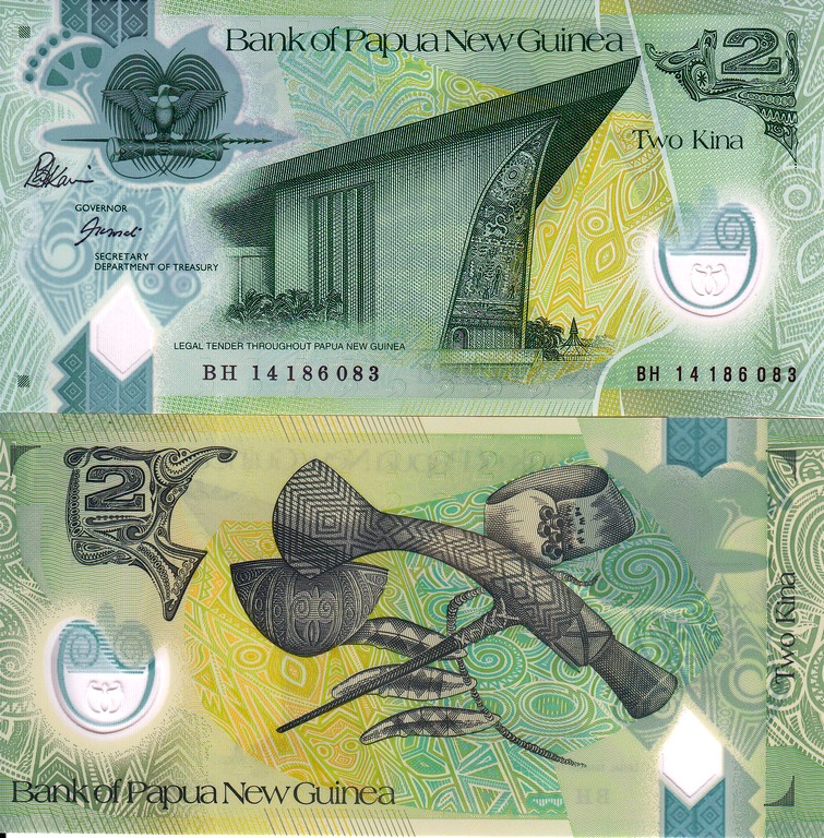 Папуа Новая Гвинея Банкнота  2 кина 2014 UNC
