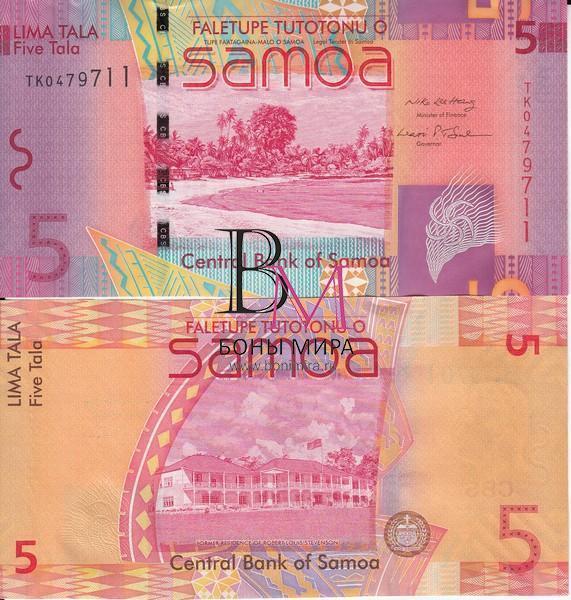 Самоа Банкнота 5 тала 2008 UNC