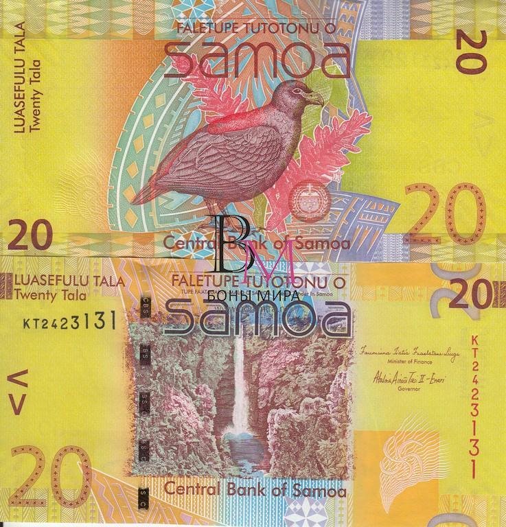 Самоа Банкнота 20 тала 2012 UNC P40b