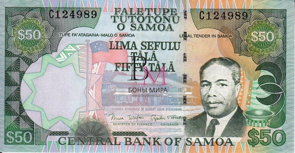 Самоа Банкнота 50 тала 2002 UNC
