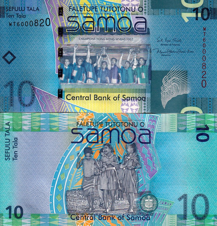 Самоа Банкнота 10 тала 2016-17 UNC Подпись