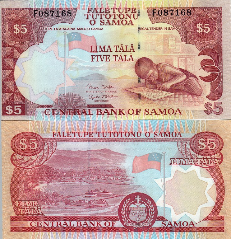 Самоа Банкнота 5 тала 2002 UNC P33-B