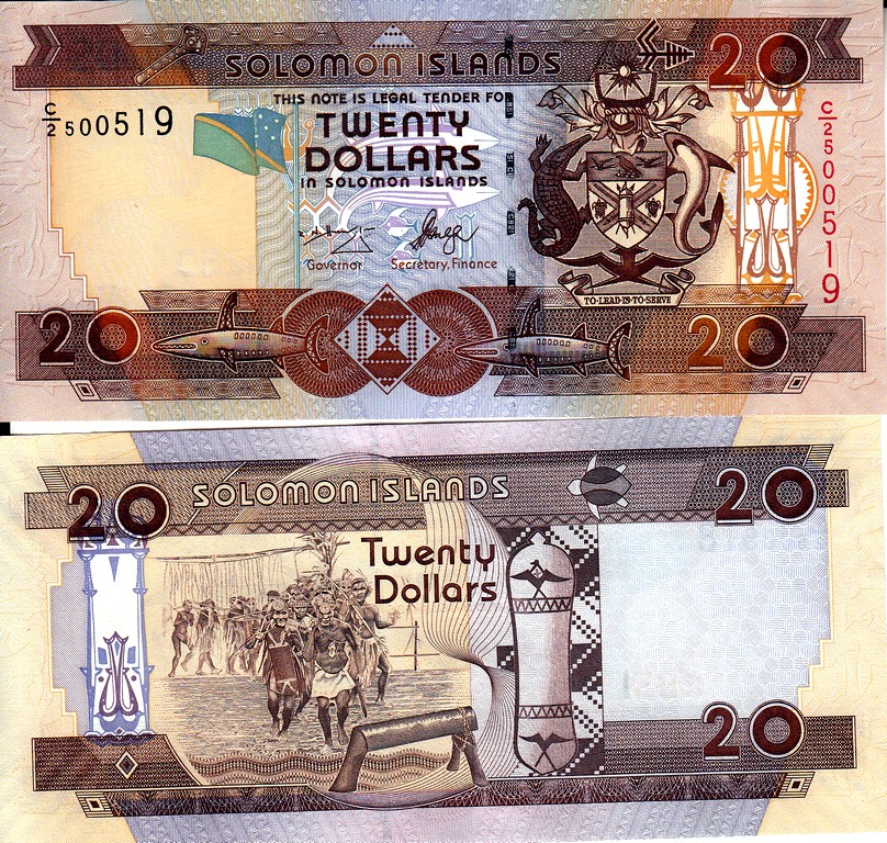 Соломоновы острова 20 долларов 2004 UNC P28a