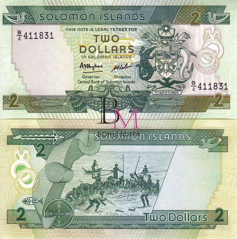 Соломоновы острова 2 доллара 1986 UNC P13