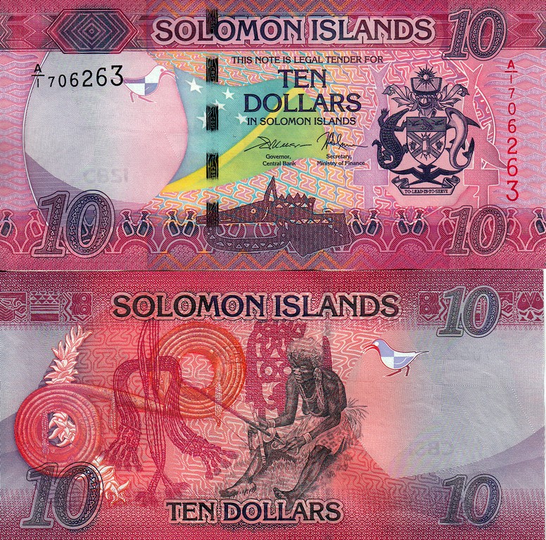 Соломоновы острова 10 долларов 2017 UNC P33a