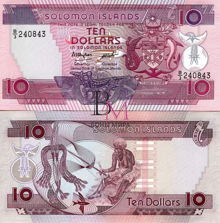 Соломоновы острова 10 долларов 2012 - 16 UNC