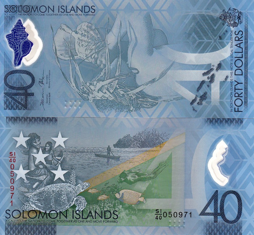 Соломоновы острова 40 долларов 2018  UNC P37a