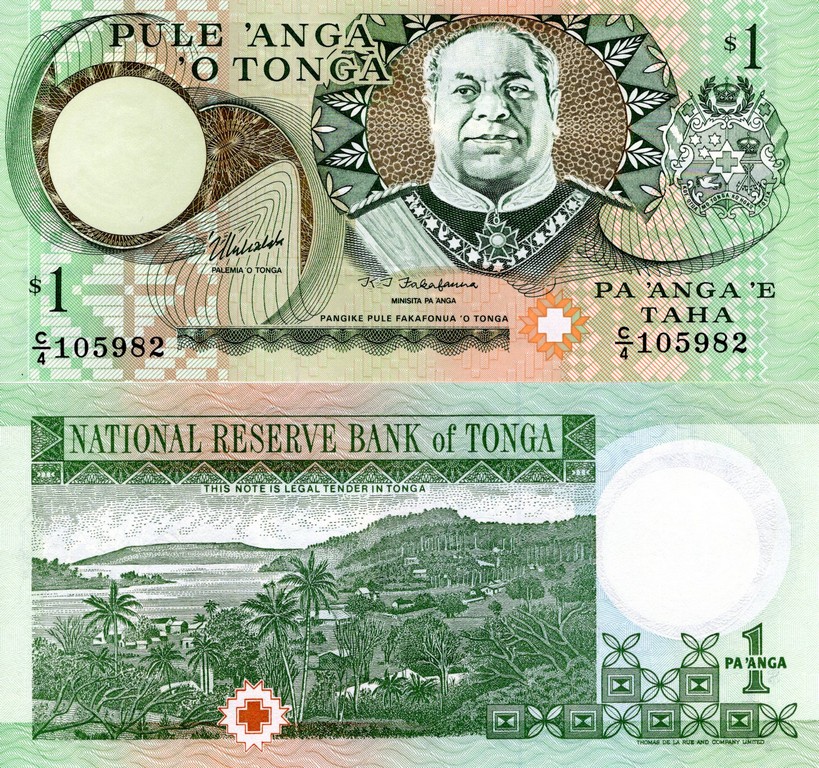 Тонга Банкнота 1 паанга 1995 UNC