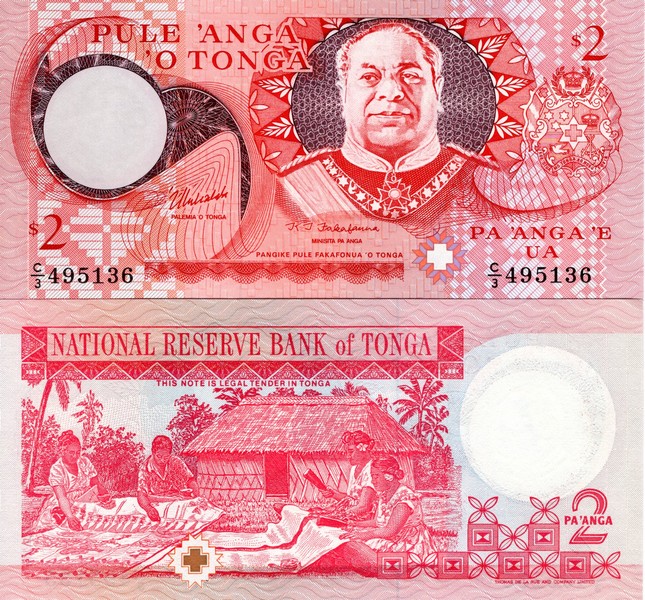 Тонга Банкнота 2 паанга 1995 UNC
