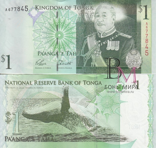 Тонга Банкнота 1 паанга 2009 UNC
